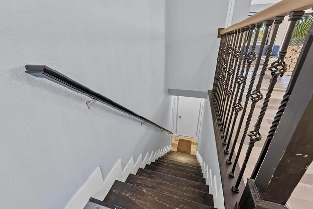 a view of a staircase