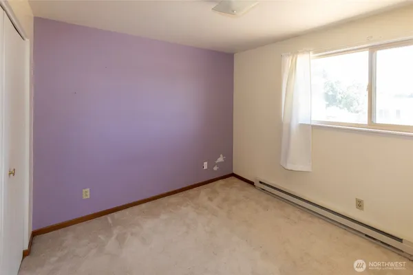 an empty room with a window