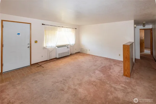 a view of a room with closet
