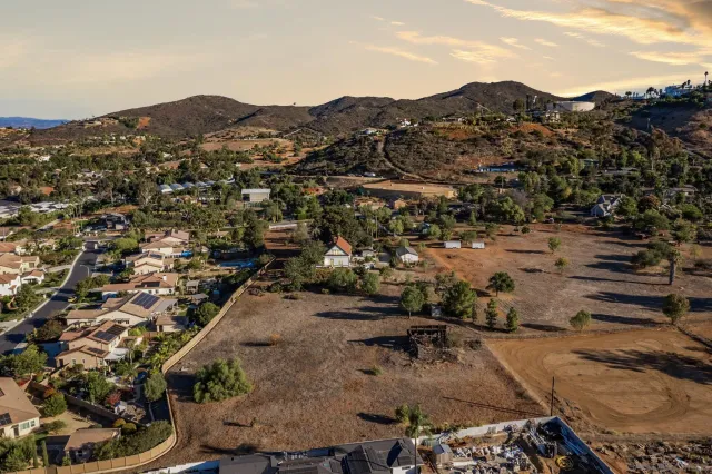 an aerial view of residential house with outdoor space