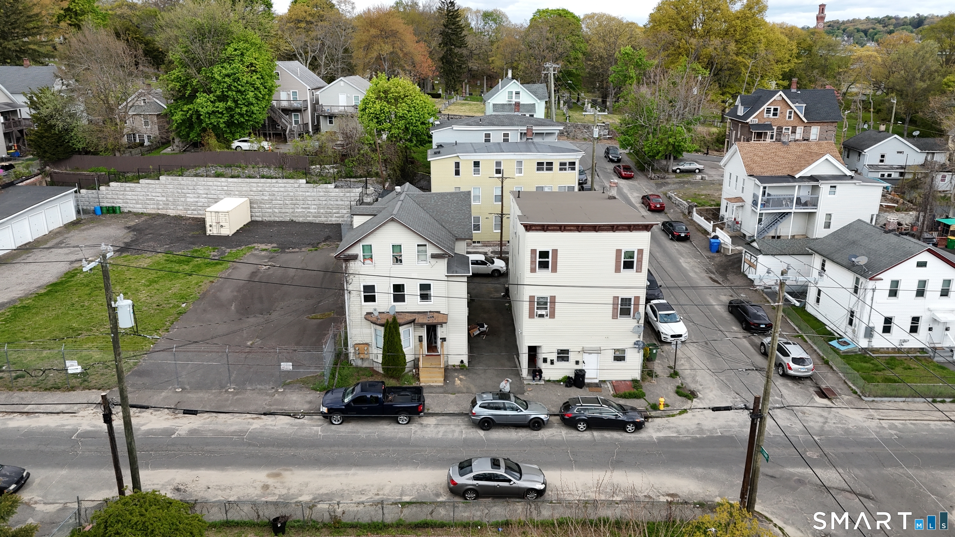 38 Green Street Waterbury, CT 06708 - Photo 13 of 17 an aerial view of multiple houses with outdoor space