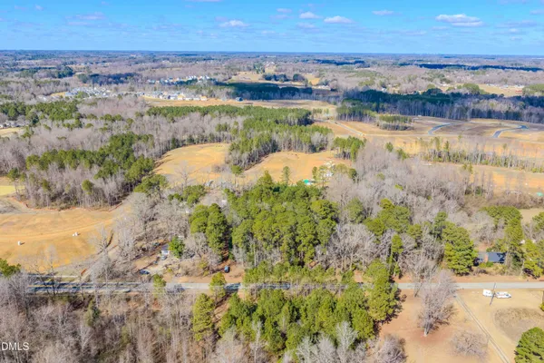 a view of a lake with a city