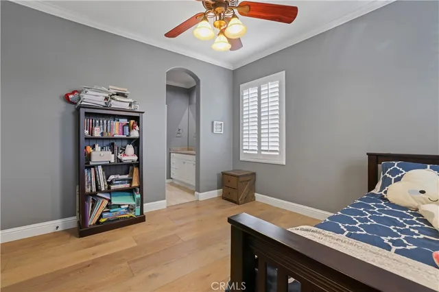 a view of a garden with a bench in the patio