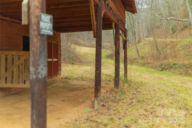 a view of a dry yard