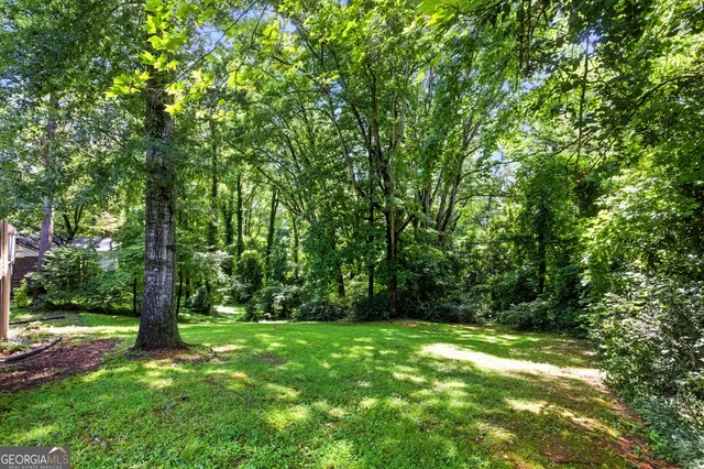 a view of outdoor space with deck and yard