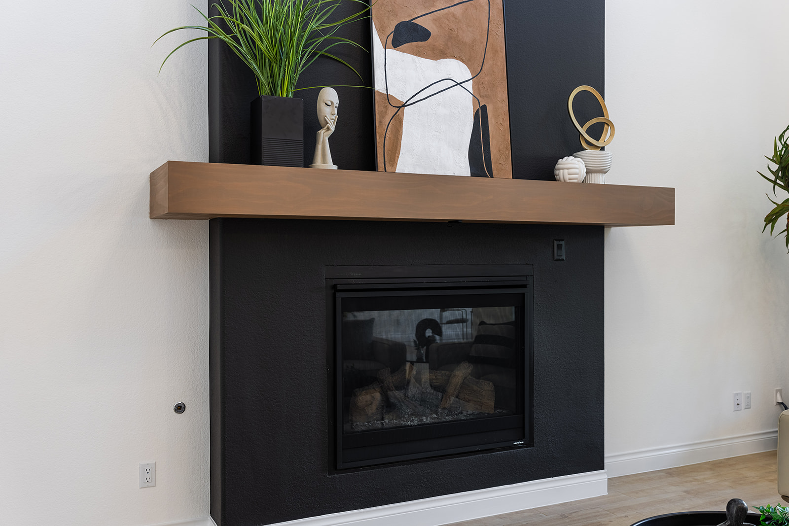 109 Strawberry Lane Georgetown, TX 78628 - Photo 14 of 40 a close view of a fireplace with potted plants