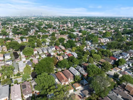 an aerial view of multiple house