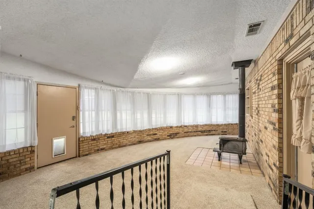 a view of a kitchen with a window