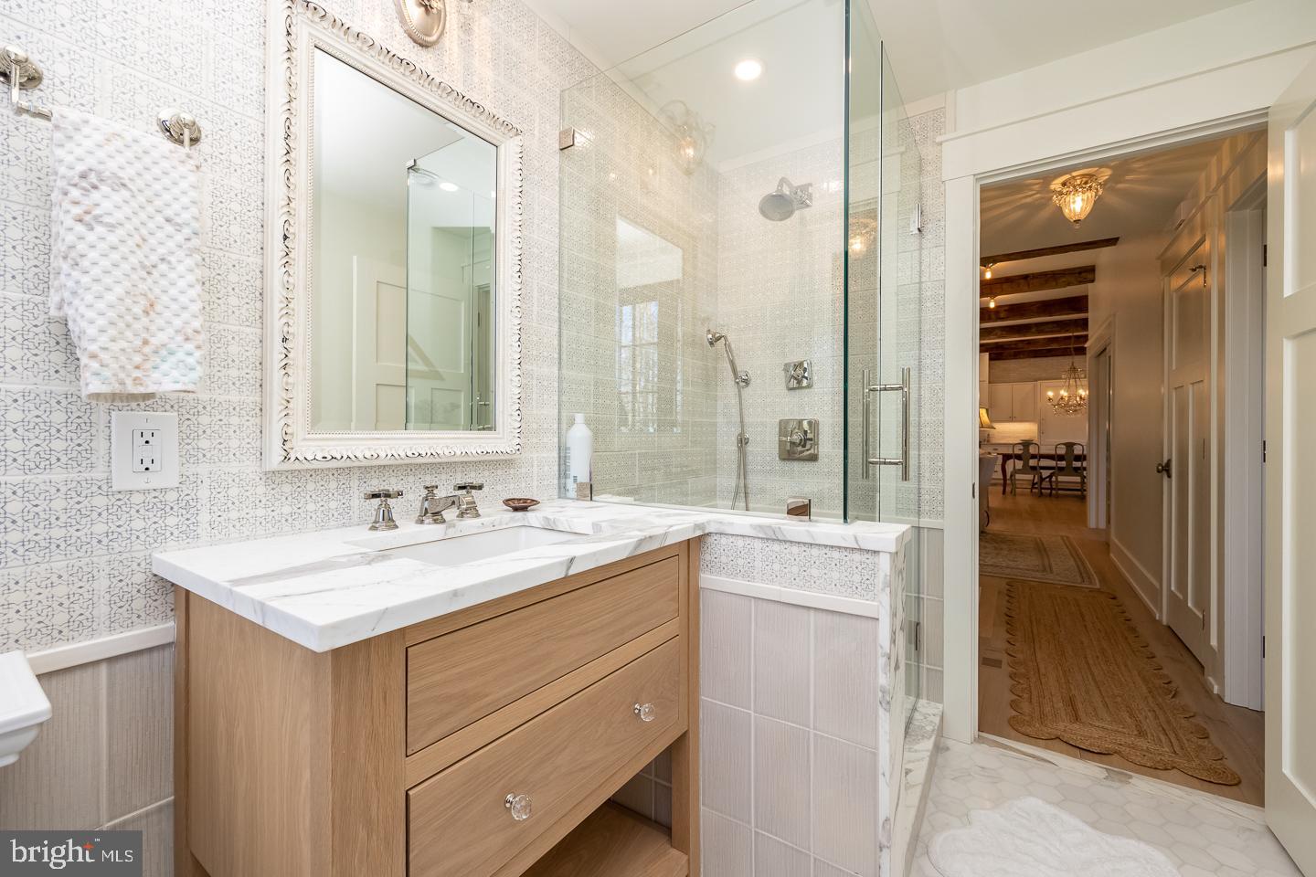 1256 Hollow Road Chester Springs, PA 19425 - Photo 53 of 79 Second Bathroom w/vanity and glass enclosed shower