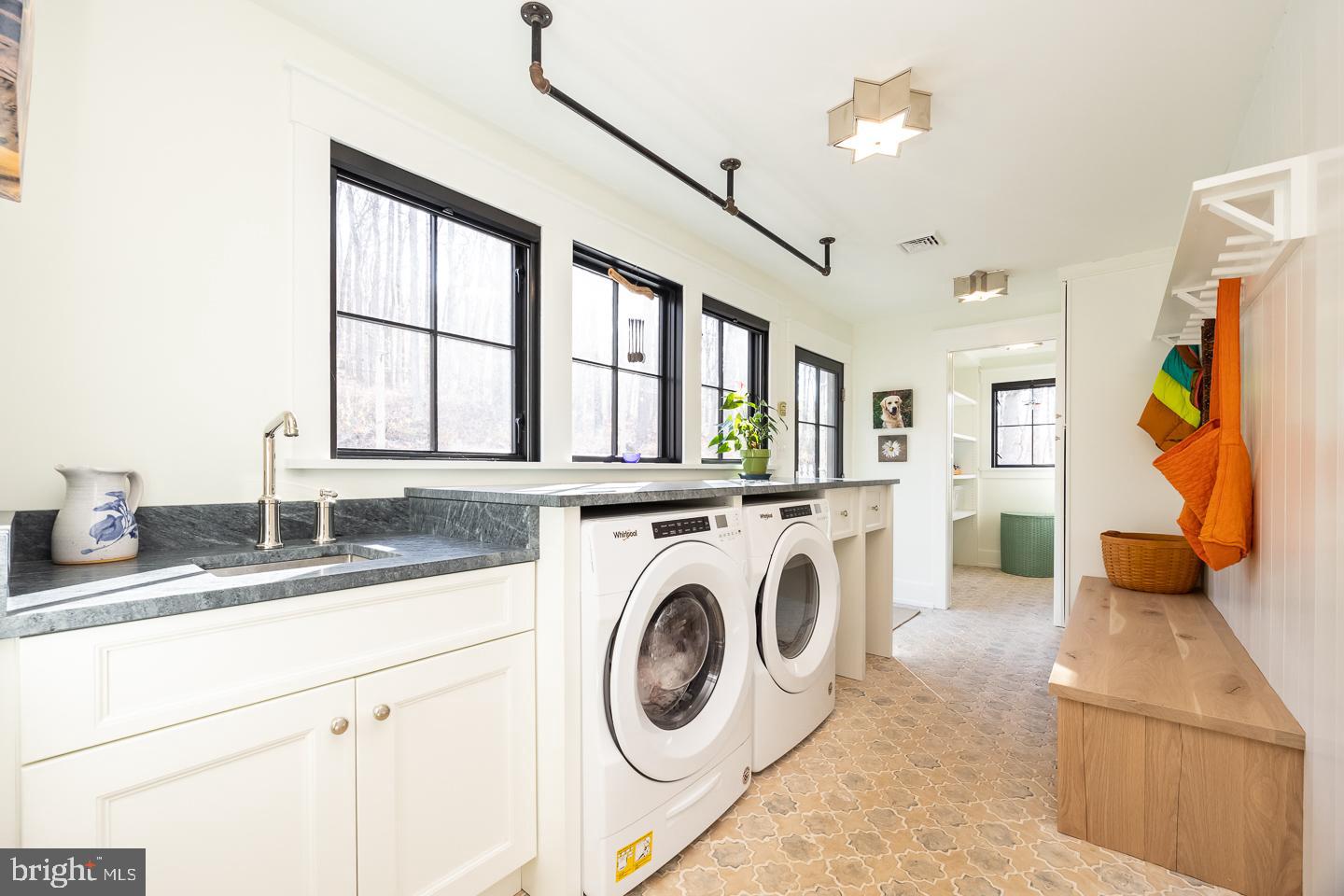1256 Hollow Road Chester Springs, PA 19425 - Photo 55 of 79 Laundry room with sink, bench seat & coat rack