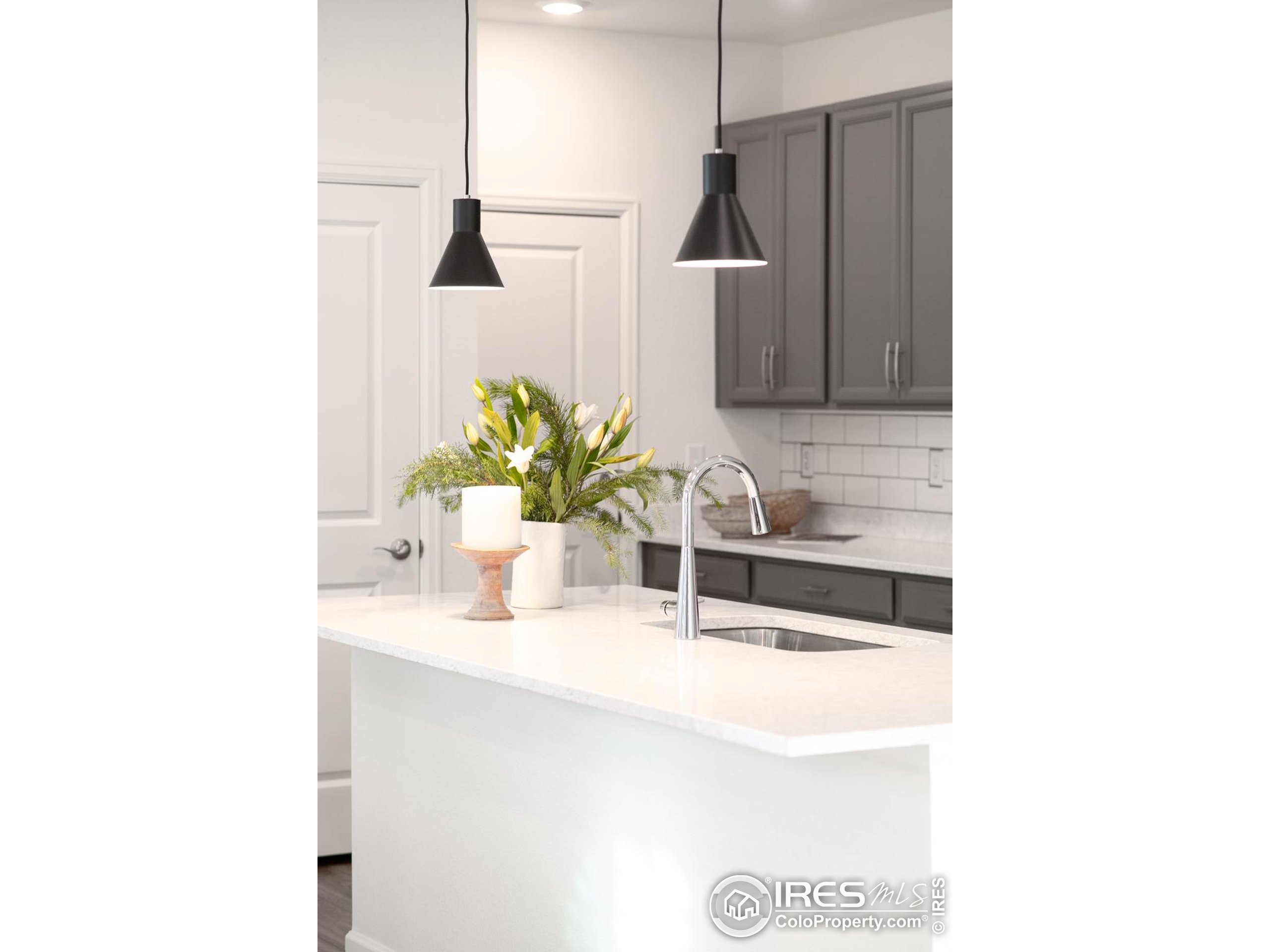 2455 Alpine Street Longmont, CO 80504 - Photo 12 of 30 a bathroom with a sink a mirror and a potted plant