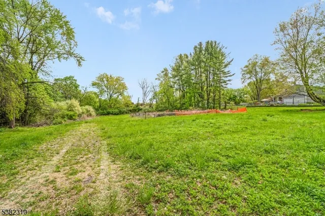 a view of field with trees in the background