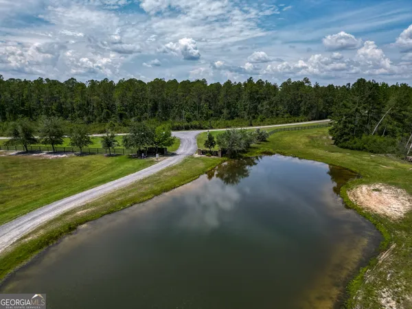 a view of a lake with a mountain in the background