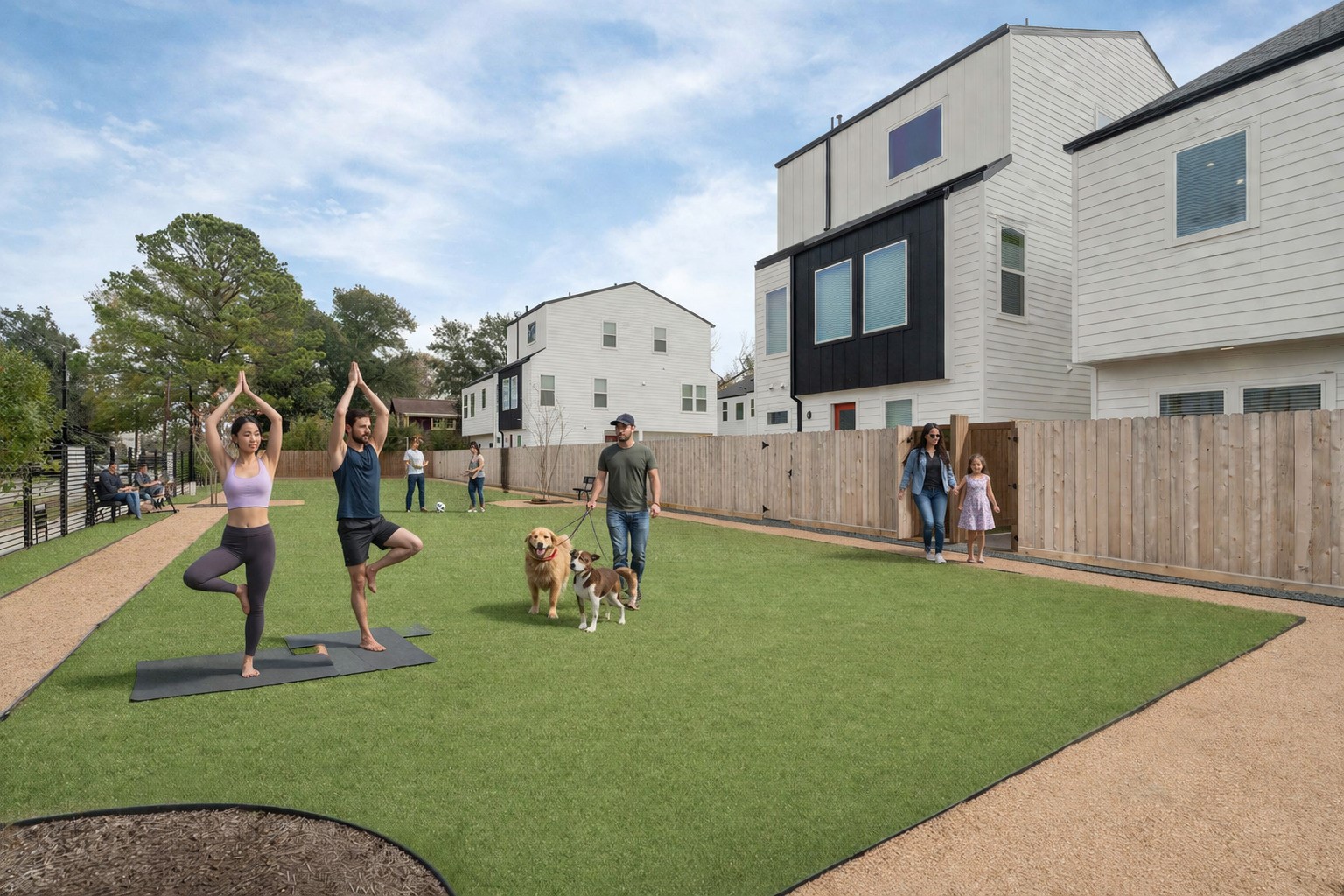 4746 Martin Street Houston, TX 77018 - Photo 43 of 48 IA GENETARED. Direct access to the park from your backyard on specific units.
