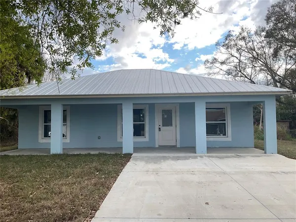 a backyard of a house