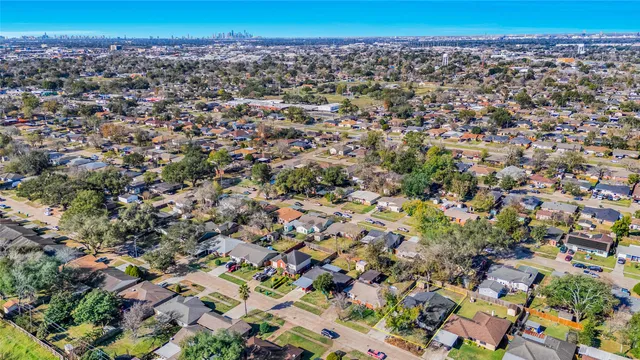 an aerial view of a city