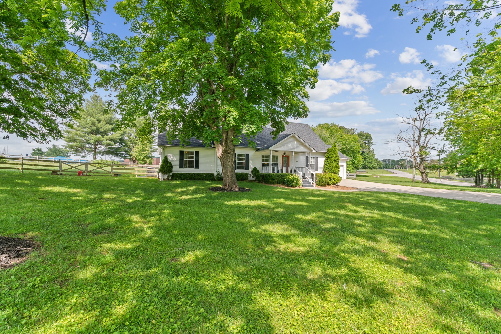 105 South Palmers Chapel Road White House, TN 37188 - Photo 5 of 42 Mature trees including pear and cherry trees in the backyard as well as a cherry bush and pink lemonade blueberry bush!