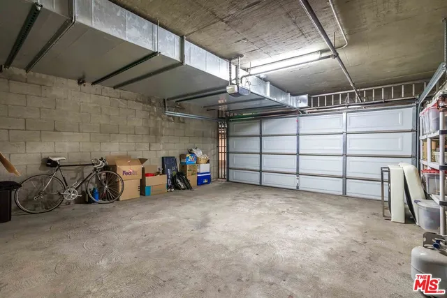 a view of a garage