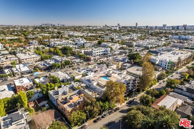 an aerial view of a city