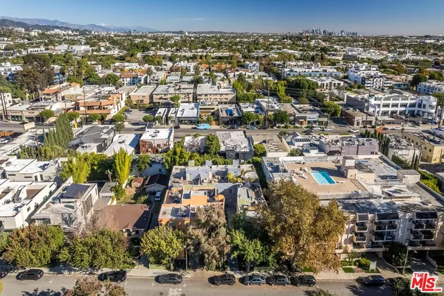 an aerial view of a city