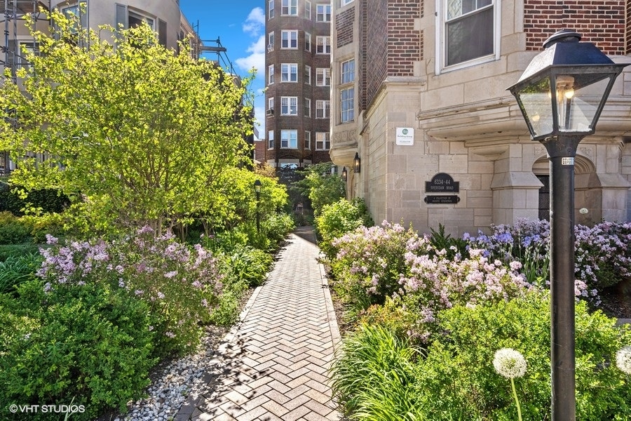 a view of a pathway of the building