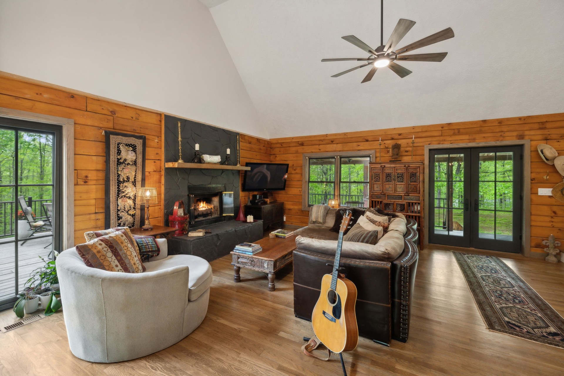 5617 A Pinewood Road Franklin, TN 37064 - Photo 18 of 67 a living room with furniture and a floor to ceiling window
