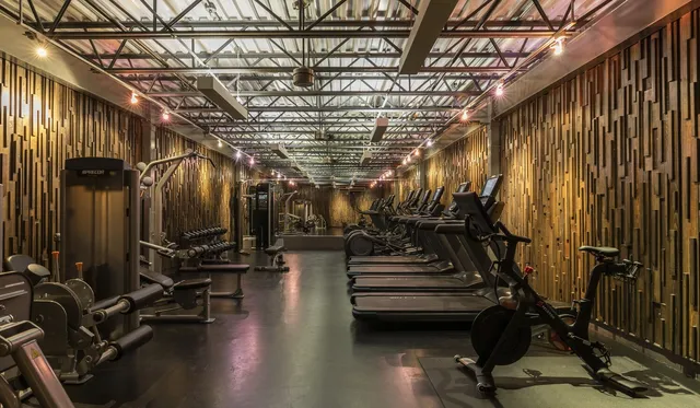 a room with stainless steel appliances lots of counter space
