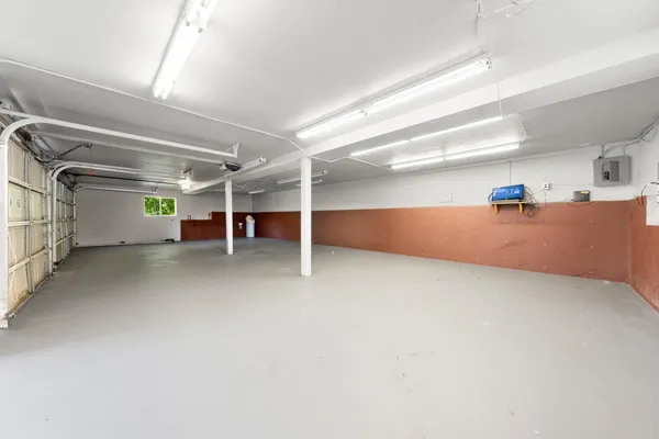 a view of wooden roof deck