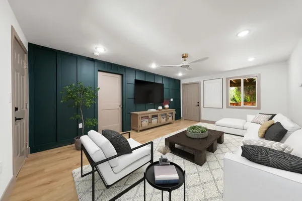 a view of yard with ocean view