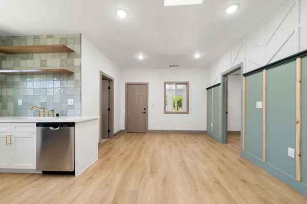 a view of a city and an ocean view