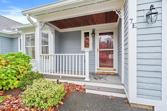 a front view of a house with a flower plants