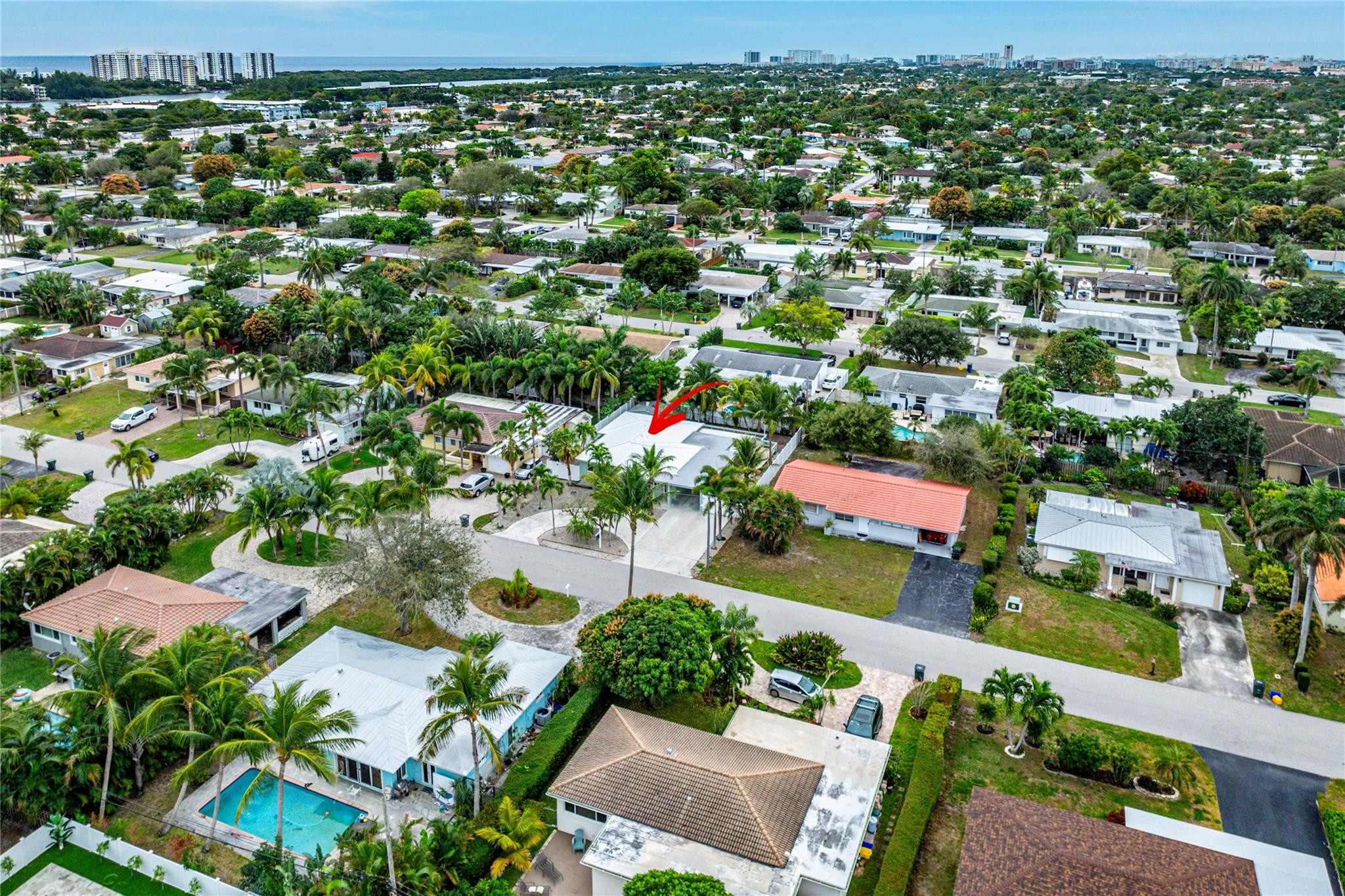 290 Northeast 29th Street Boca Raton, FL 33431 - Photo 3 of 48 an aerial view of residential houses with outdoor space and street view