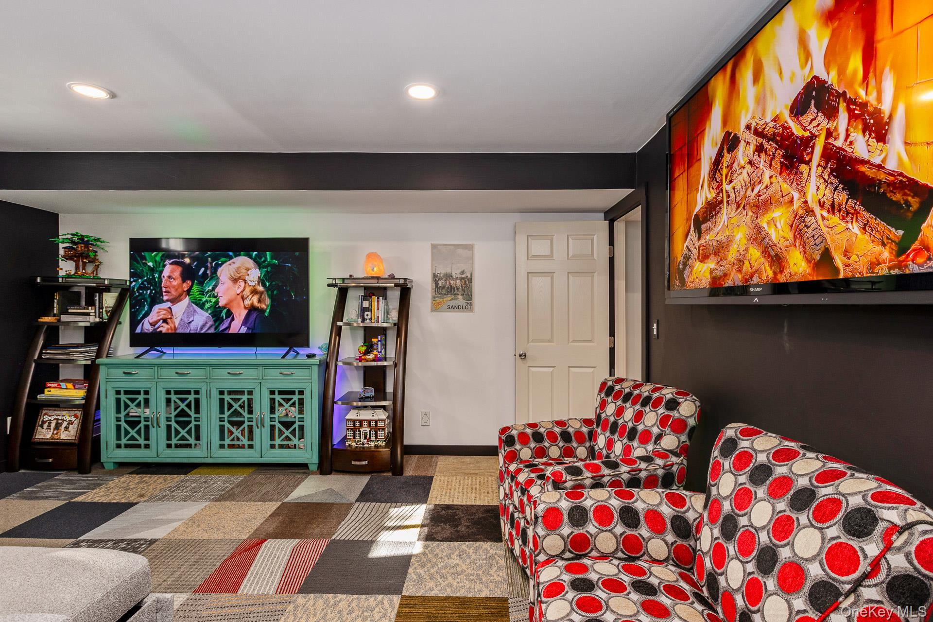 503 Wading River Road Manorville, NY 11949 - Photo 31 of 45 Living area with baseboards and recessed lighting