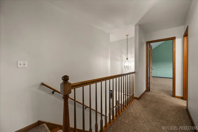 a view of a hallway with a hallway