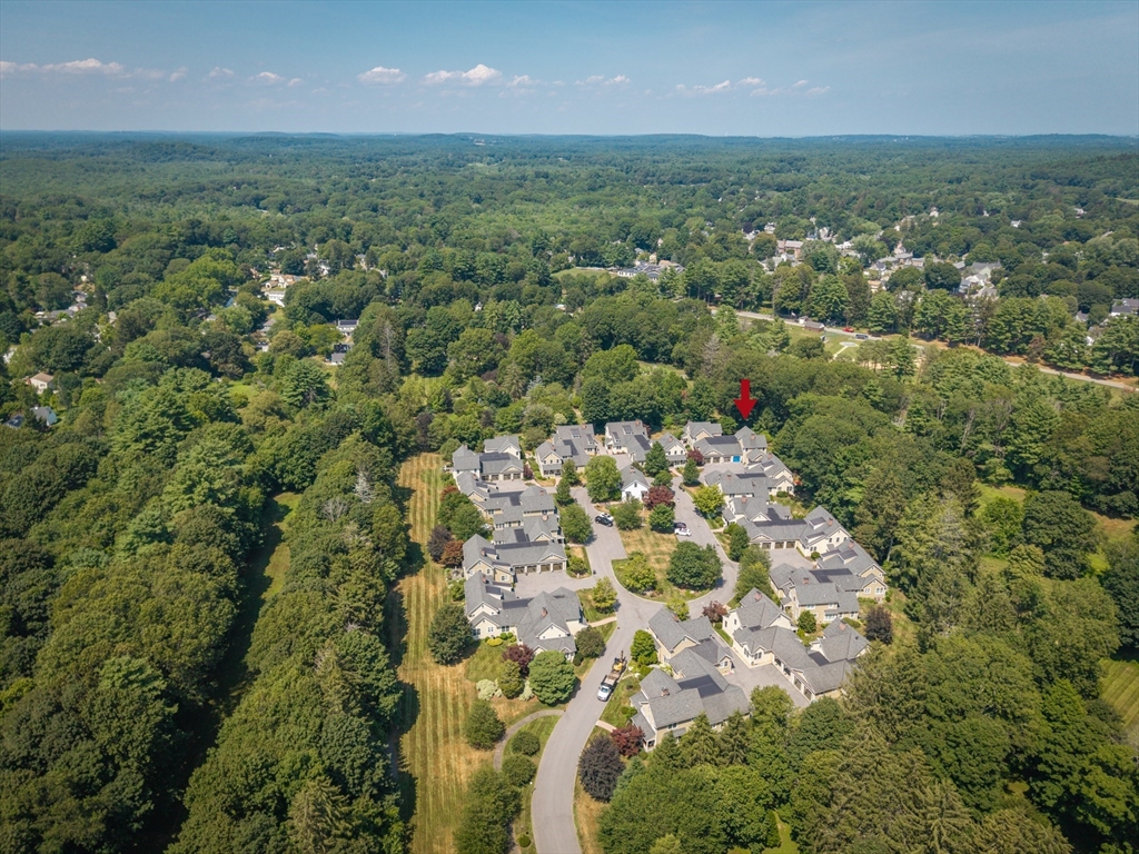 an aerial view of multiple house