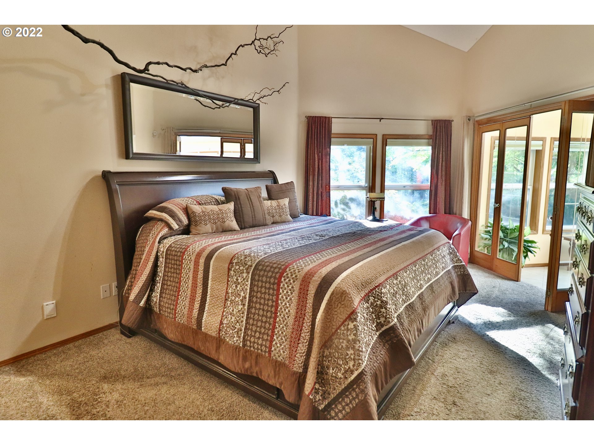 37235 Southeast Lusted Road Boring, OR 97009 - Photo 13 of 30 a bedroom with a bed with large windows