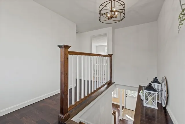 a view of a hallway with entryway