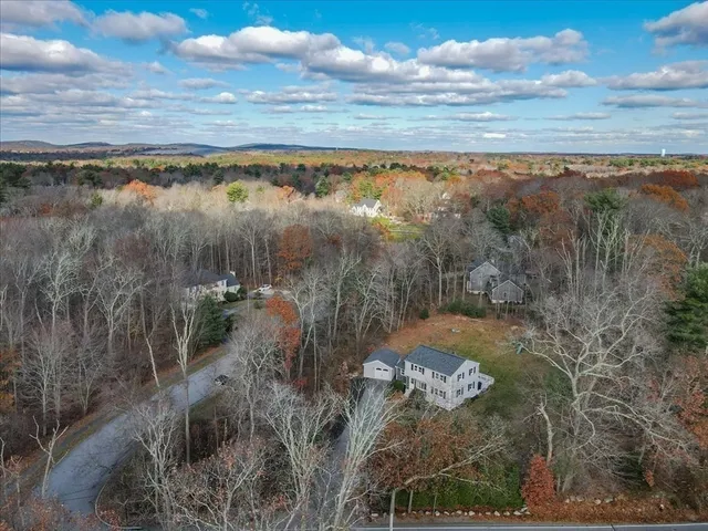 a view of lake with green space