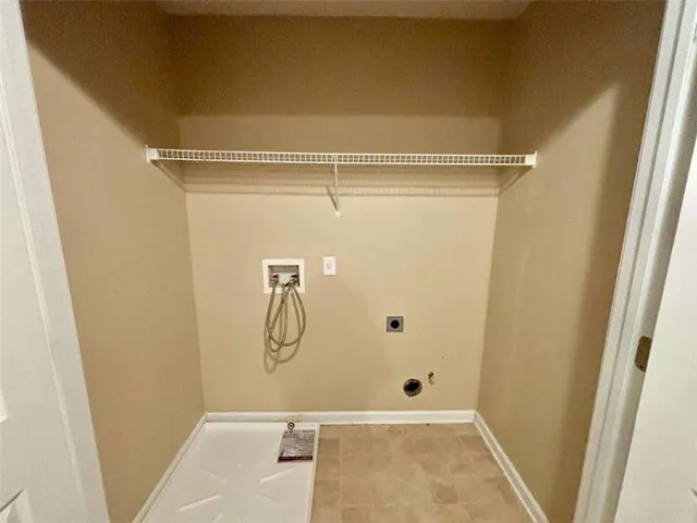 a view of a big yard with an trees