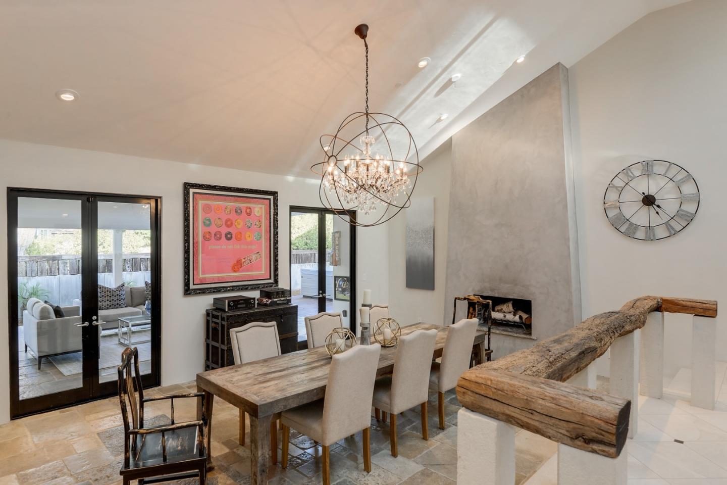 14480 Oak Place Saratoga, CA 95070 - Photo 4 of 45 a view of a dining room with furniture and a chandelier