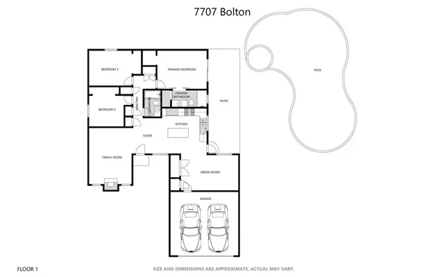 a dining room with furniture wooden floor and a kitchen view
