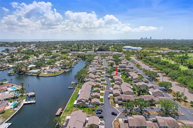 an aerial view of a city