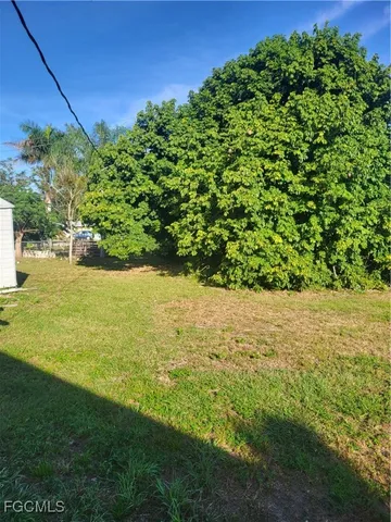 a view of yard with green space