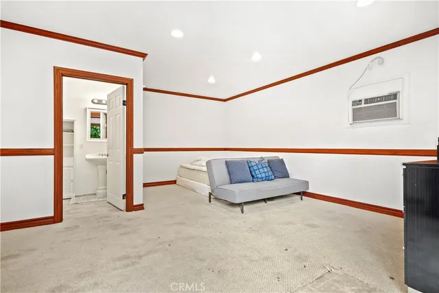 a hallway with white walls