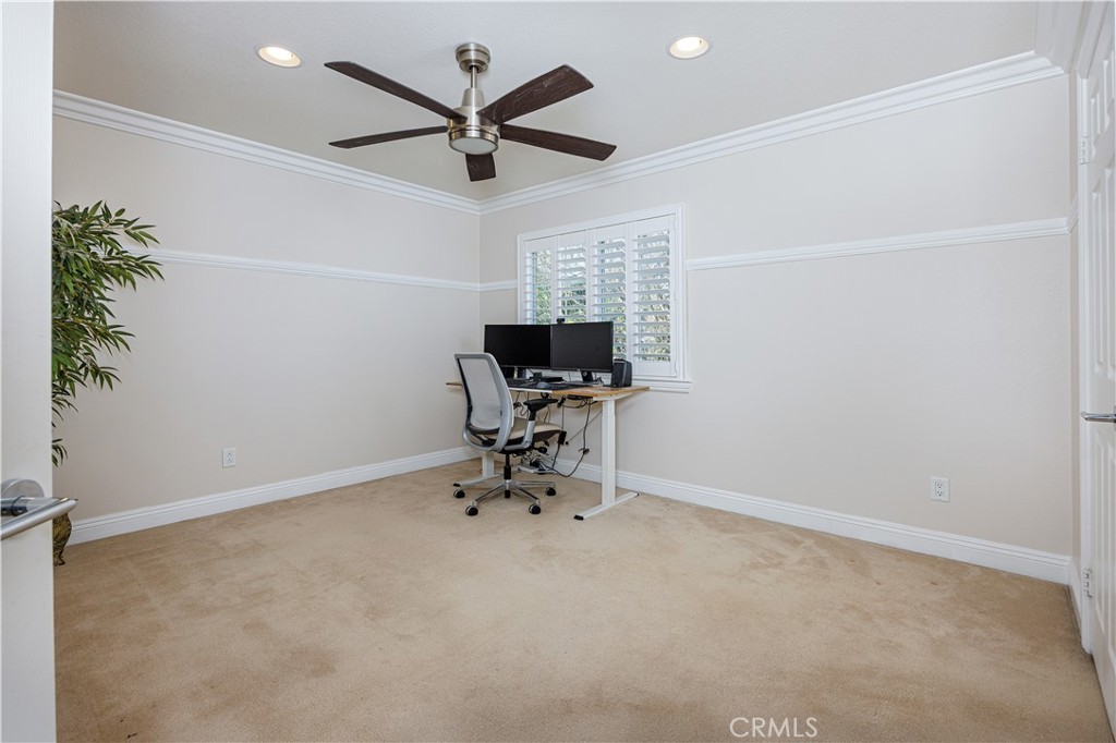 14 Sorenson Irvine, CA 92602 - Photo 22 of 29 a view of workspace with chair and ceiling fan