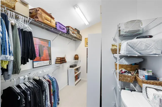 a view of a walk in closet