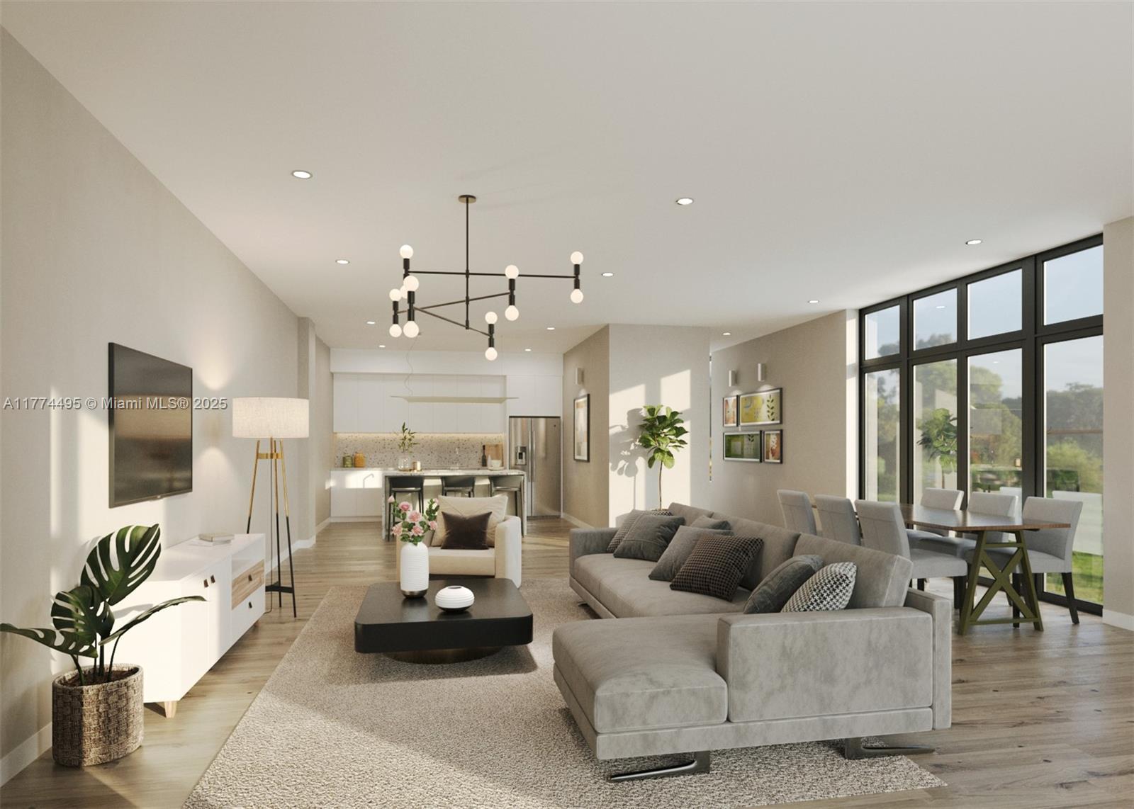 630 Northeast 3rd Street Hallandale Beach, FL 33009 - Photo 7 of 13 a living room with furniture and a large window