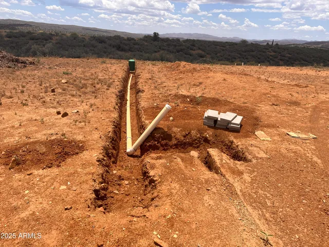 a view of yard with ocean view