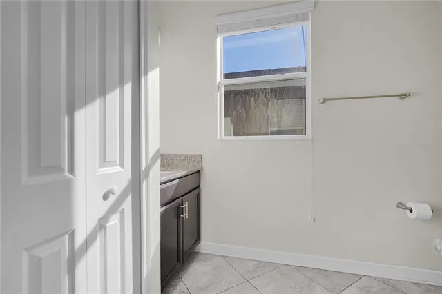 a utility room with a window