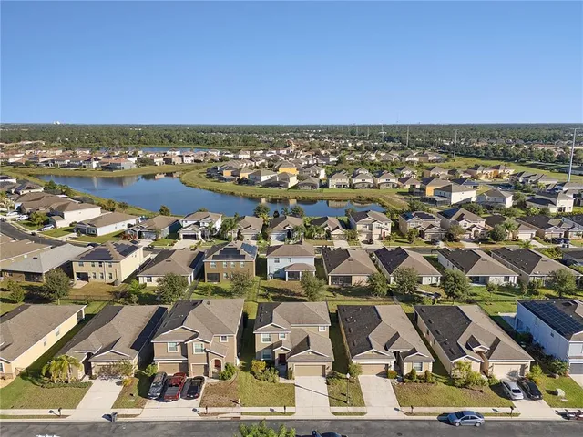 an aerial view of a city